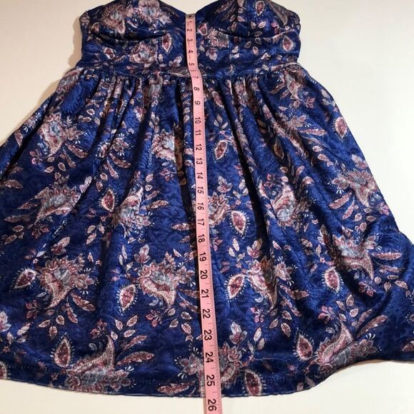 Xhilaration Blue Patterned Dress in a Floral Burnout Pattern - Picture 14 of 14